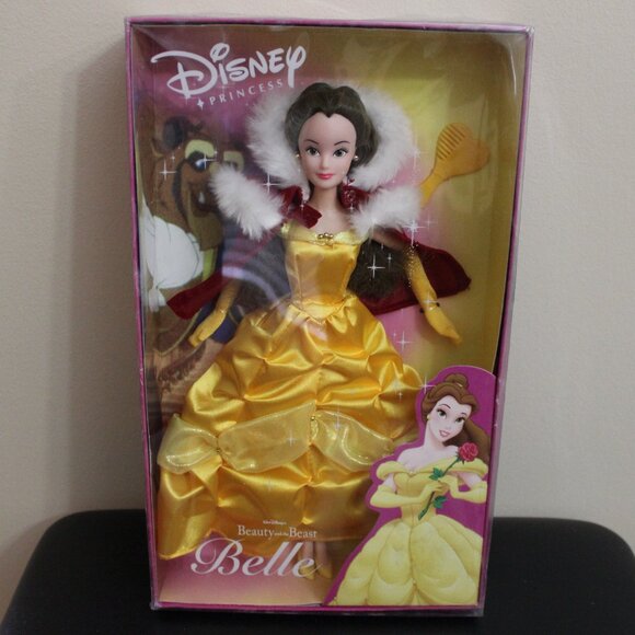 3/$188❤️vintage2001 Beauty and the Beast BELLE Disney Princess Yellow Dress Doll - Picture 2 of 11